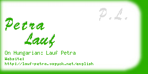 petra lauf business card